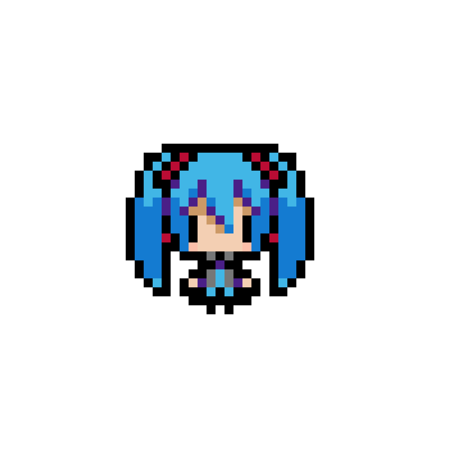 Pärlplatta mönster för Hatsune Miku