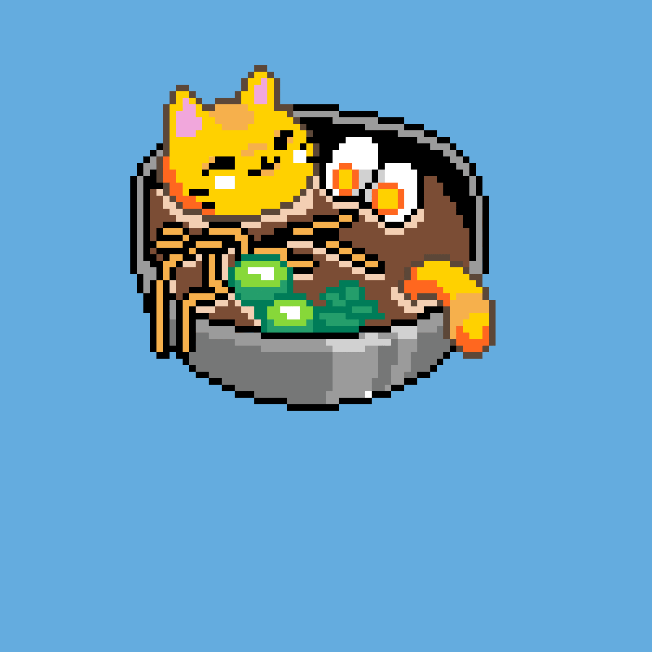 Pärlplatta mönster för Katt Ramen
