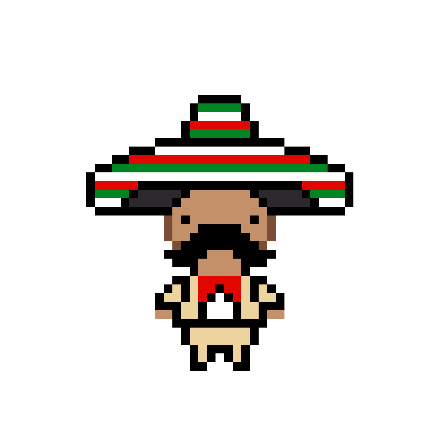 Pärlplatta mönster för Mariachi / Mexiko / Nyckelring