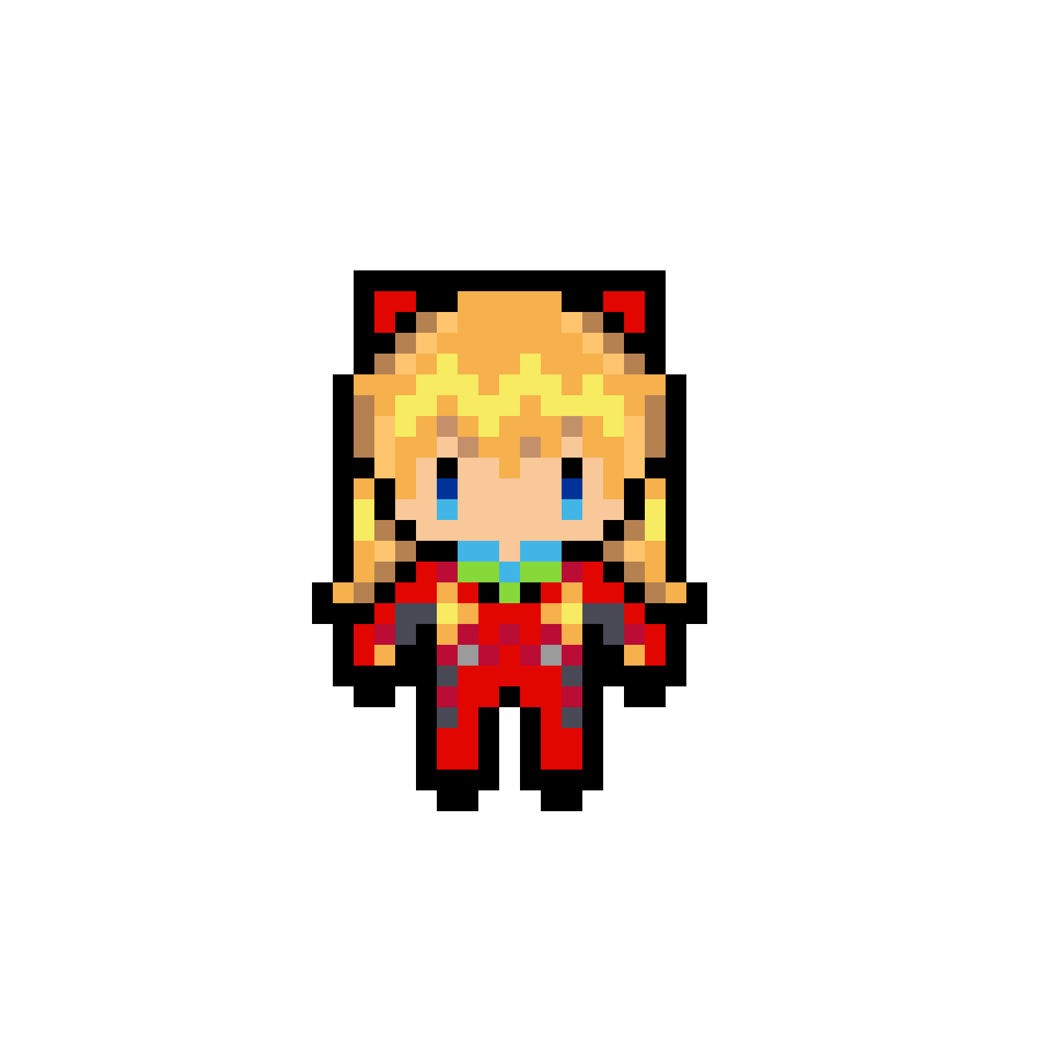 Pärlplatta mönster för Asuka Chibi - Evangelion