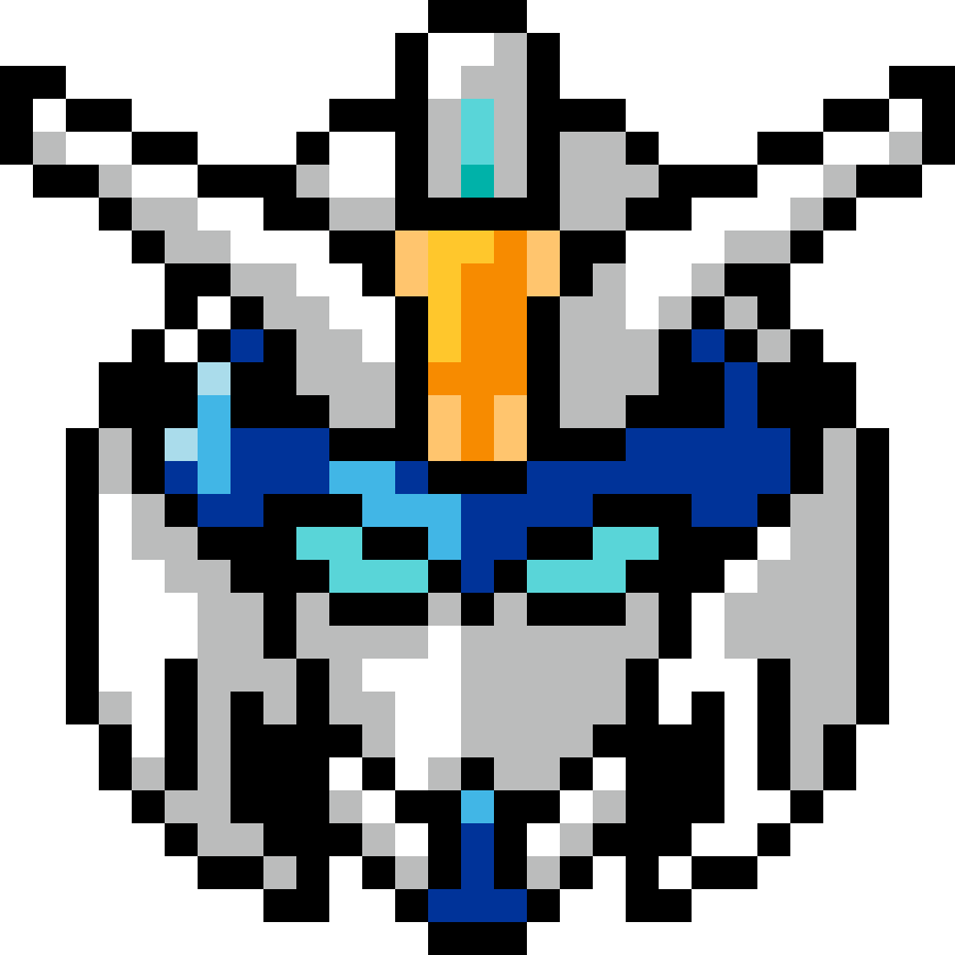 Pärlplatta mönster för gundam head #1