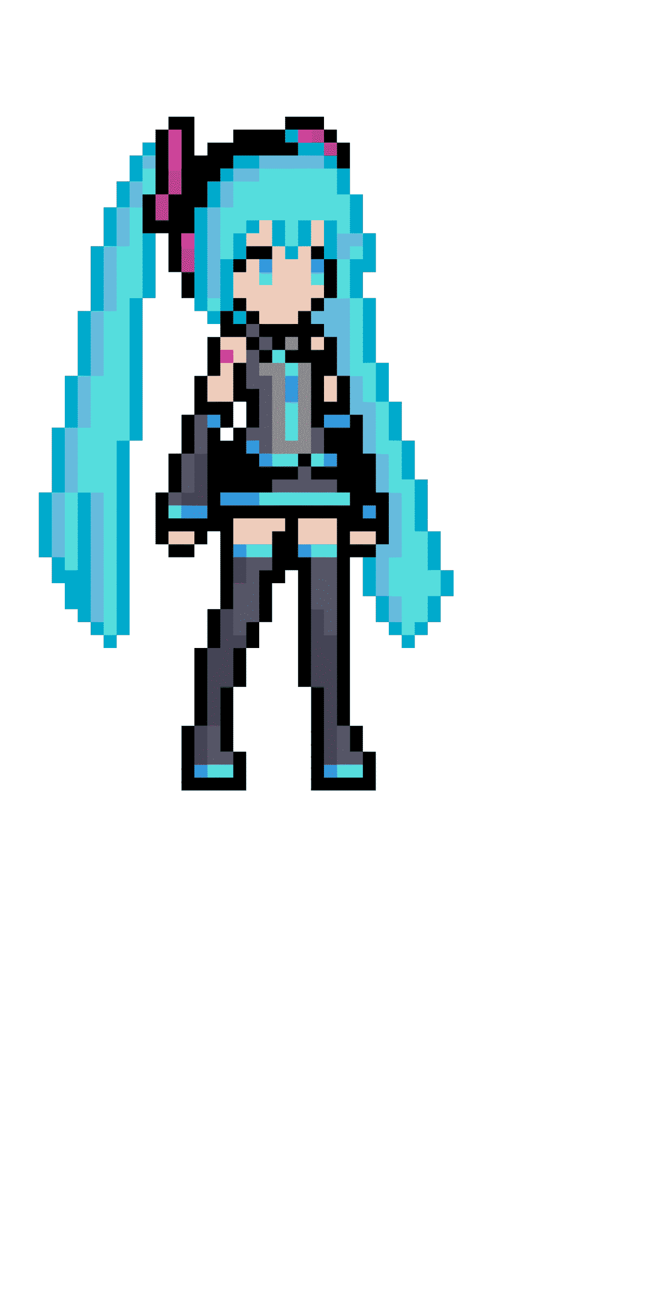 Pärlplatta mönster för Hatsune Miku