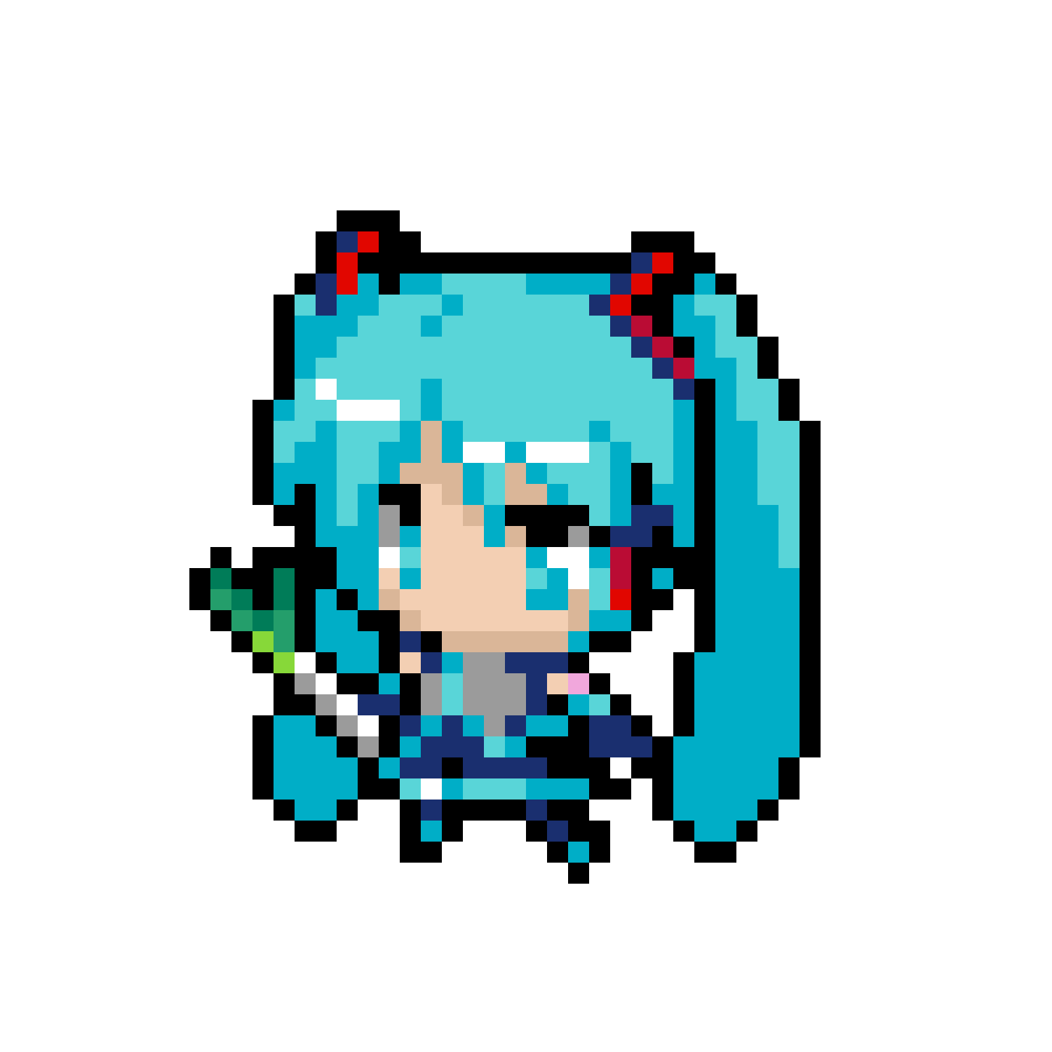 Pärlplatta mönster för HatsuneMiku