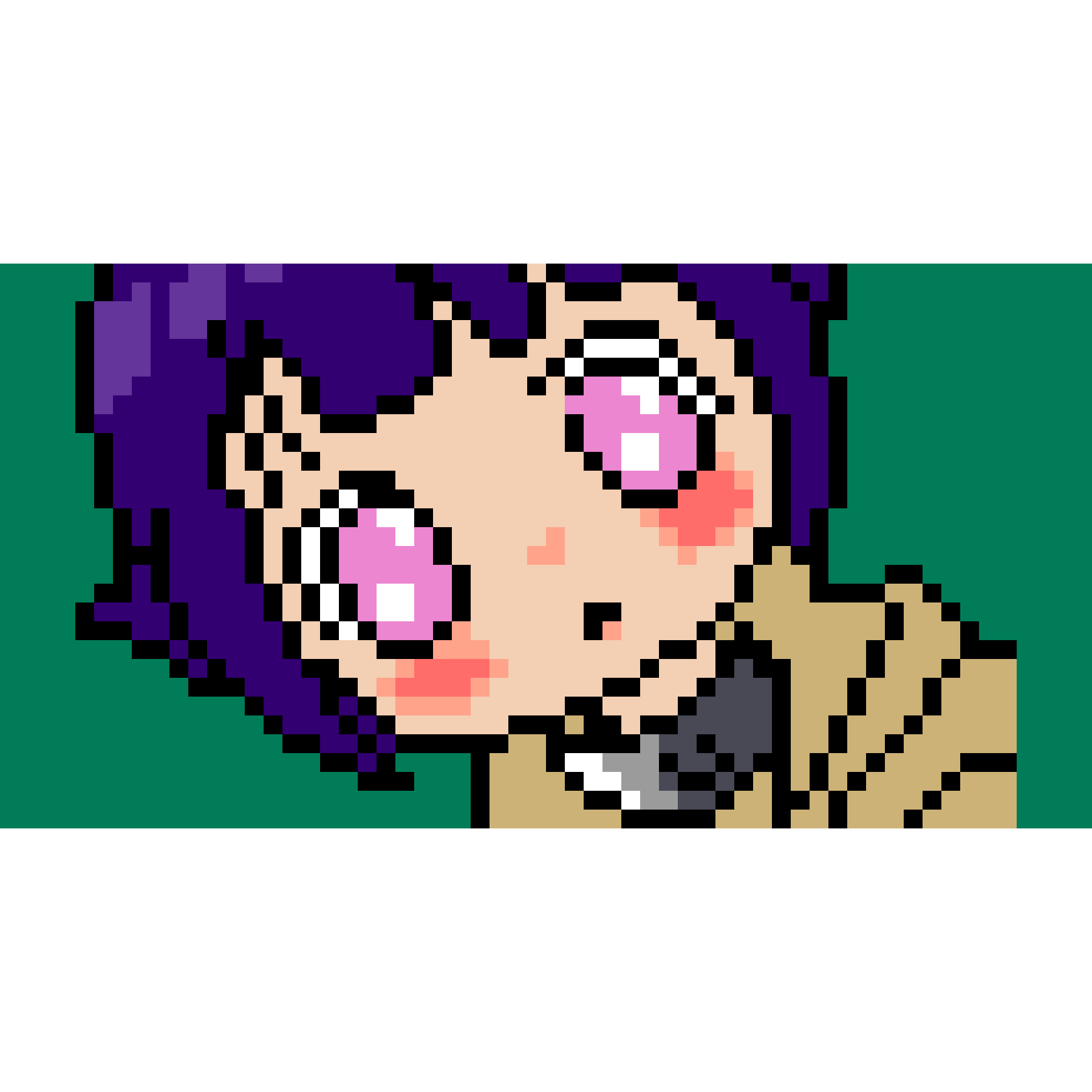 Pärlplatta mönster för Hinata Chibi