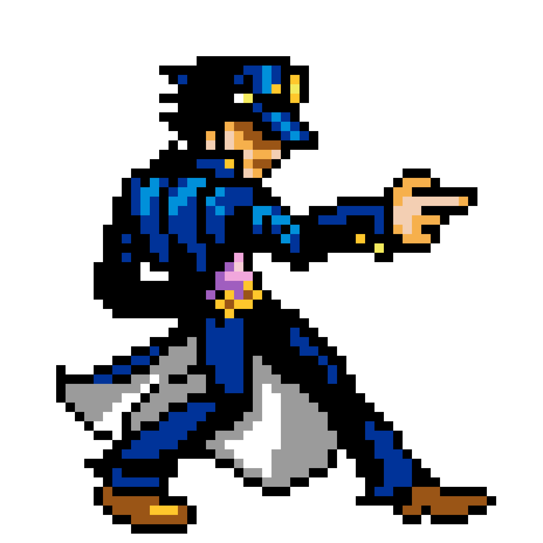 Pärlplatta mönster för Jotaro kujo