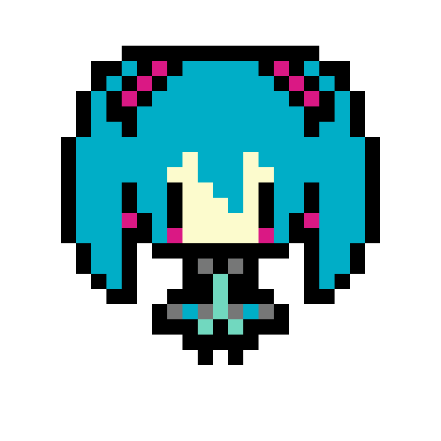 Pärlplatta mönster för miku