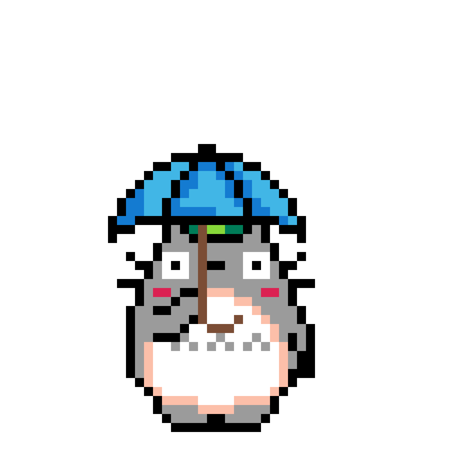 Pärlplatta mönster för Totoro