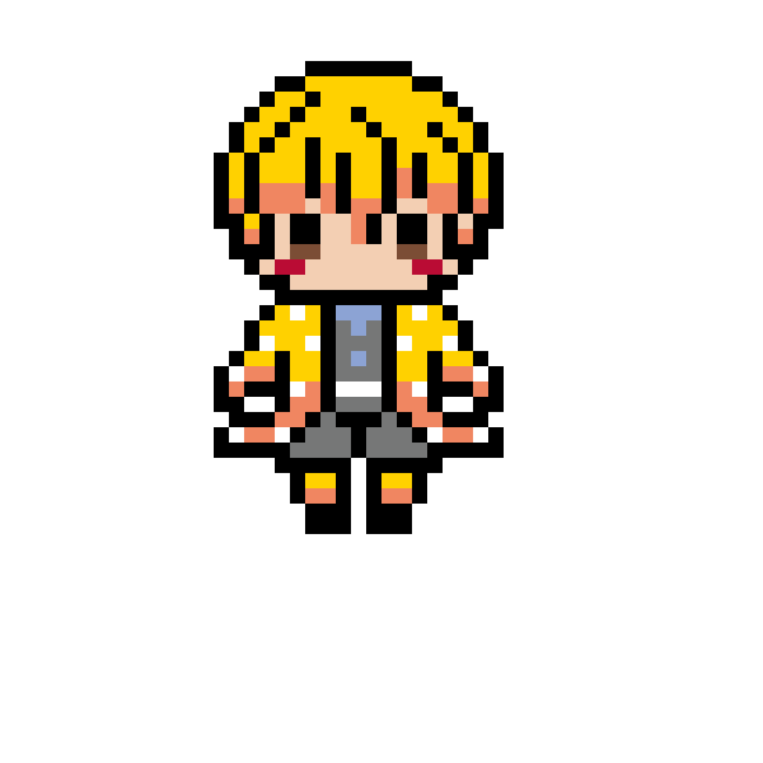 Pärlplatta mönster för ZENITSU CHIBI