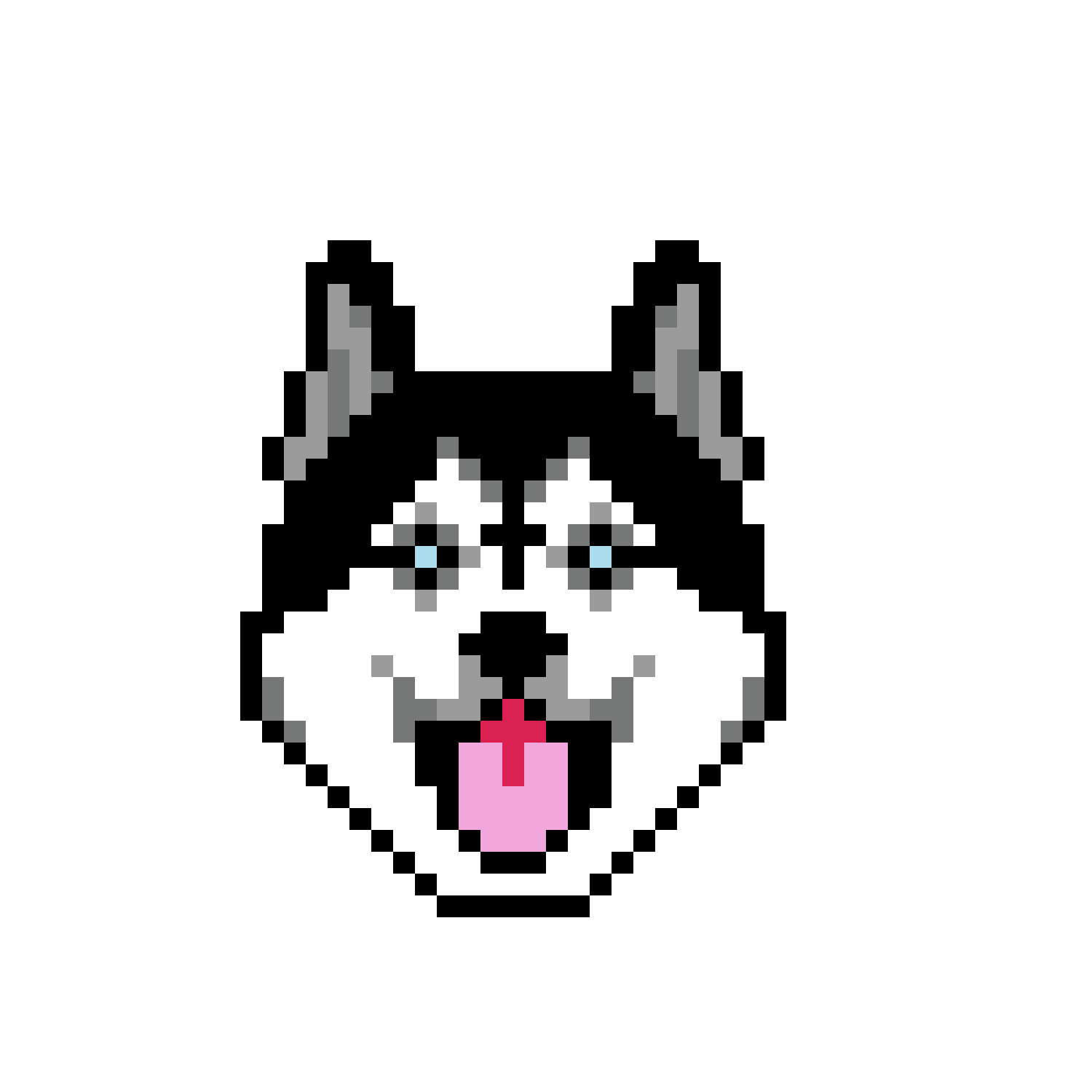 Pärlplatta mönster för Husky