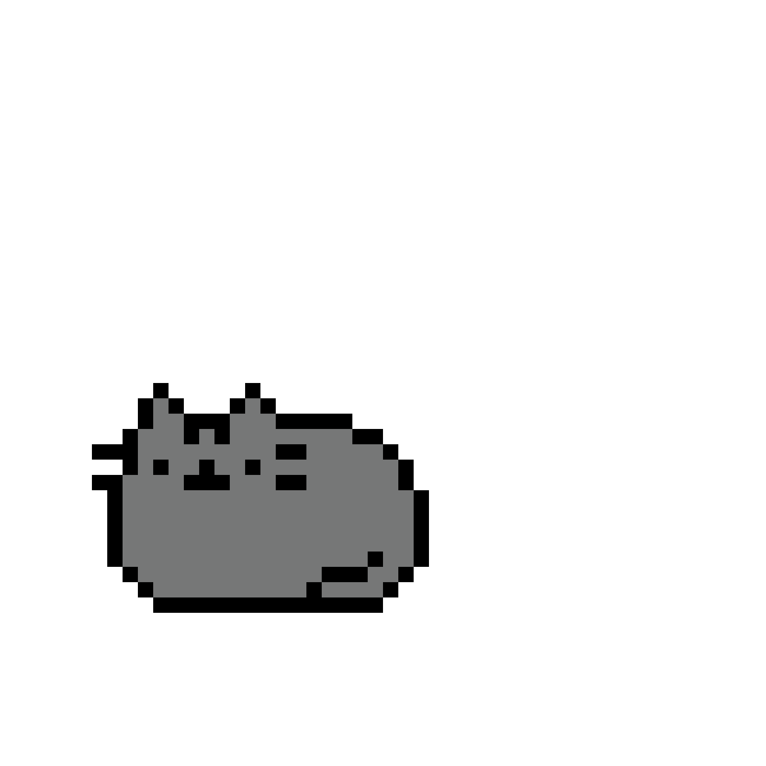 Pärlplatta mönster för katten pusheen