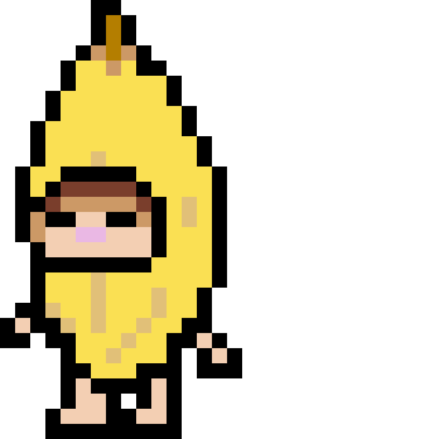 Pärlplatta mönster för kattunge banan