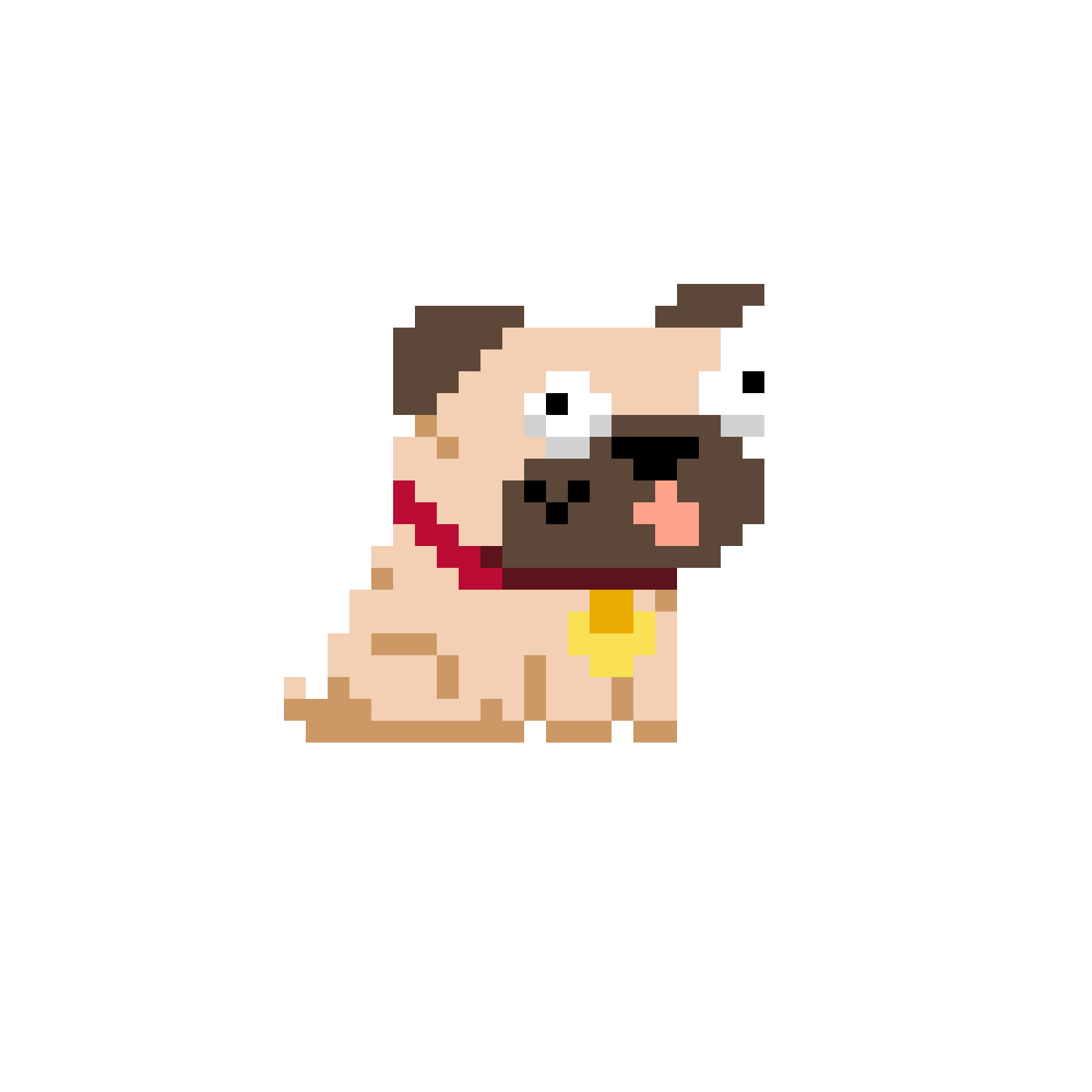 Pärlplatta mönster för Monty (Spelunky 2)