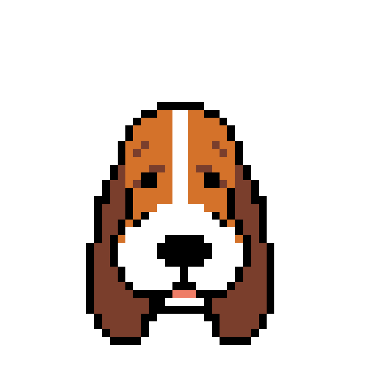 Pärlplatta mönster för P Basset Hound #1