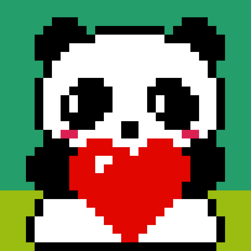 Pärlplatta mönster för Panda kawai