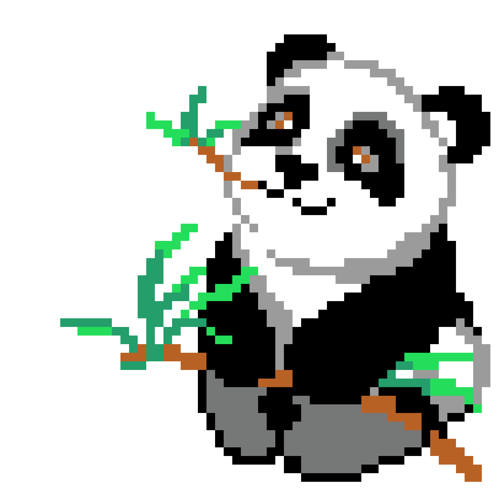Pärlplatta mönster för Panda