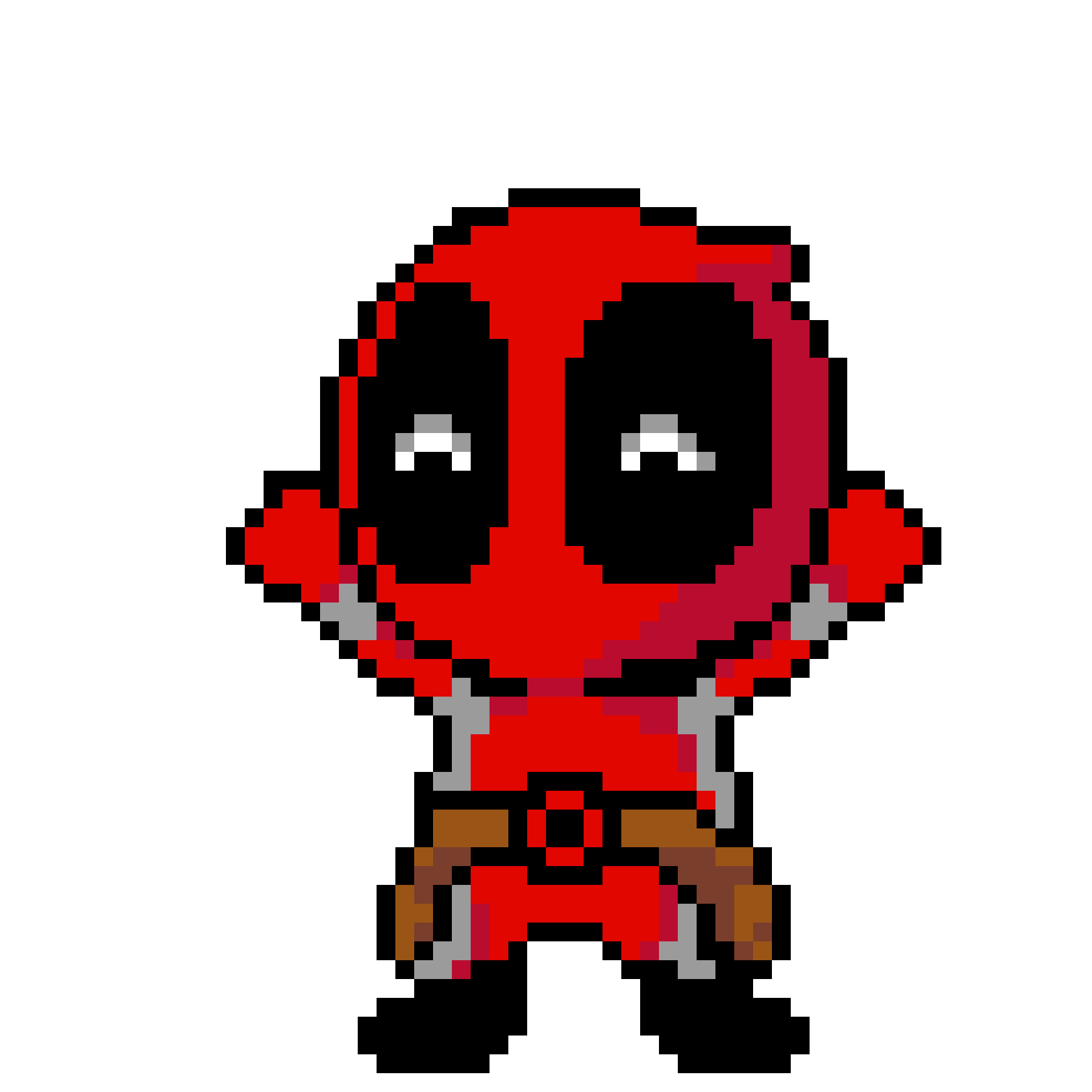 Pärlplatta mönster för Deadpool