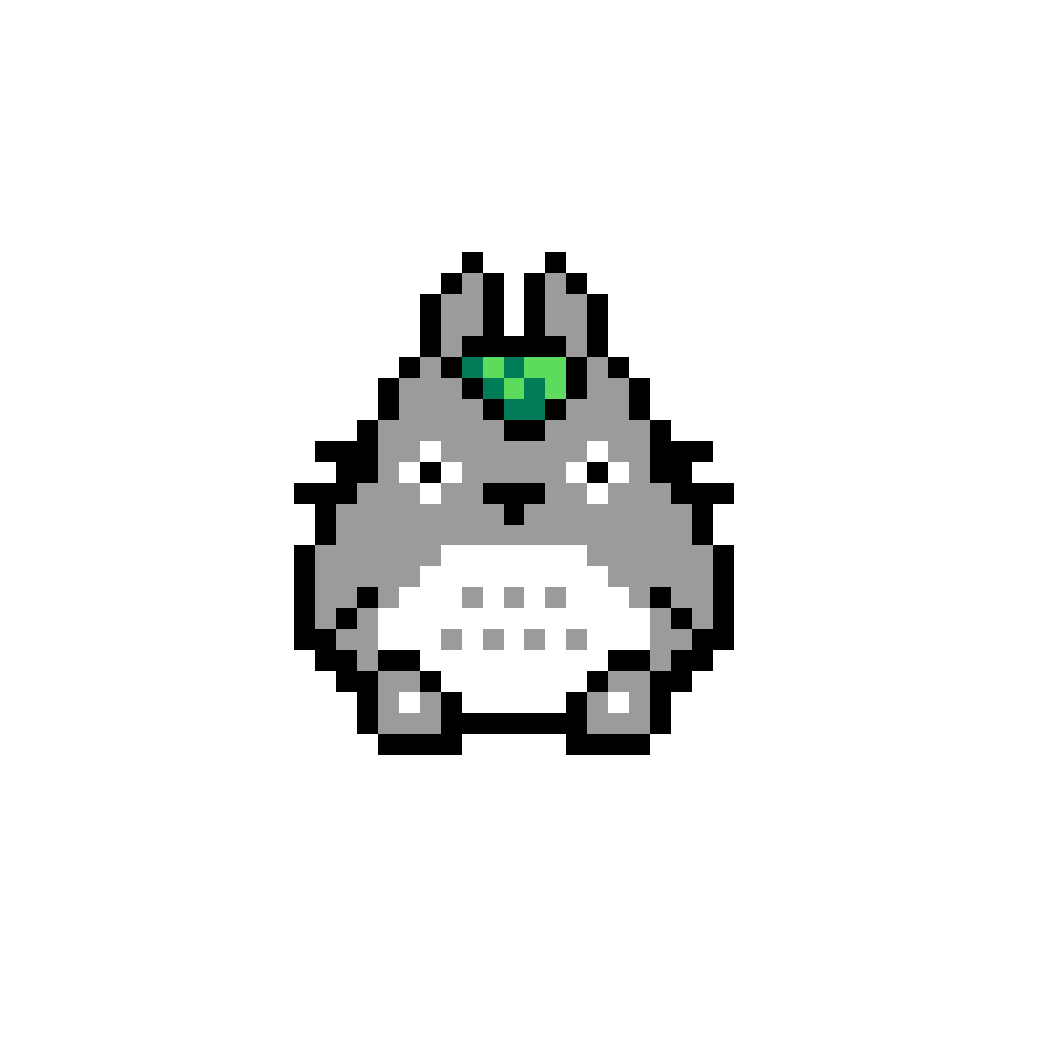Pärlplatta mönster för Totoro