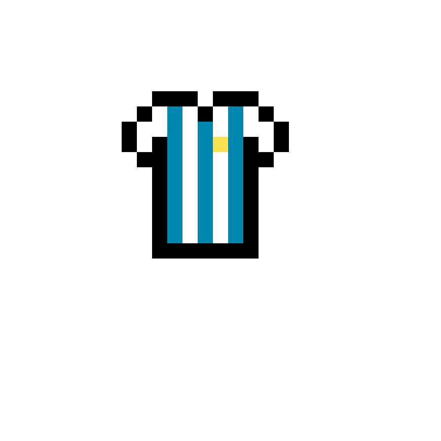 Pärlplatta mönster för Argentina-tröja