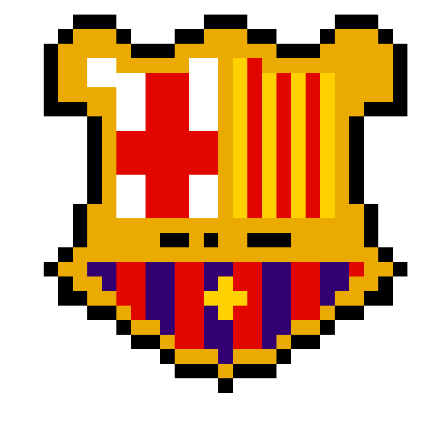 Pärlplatta mönster för Barca fc