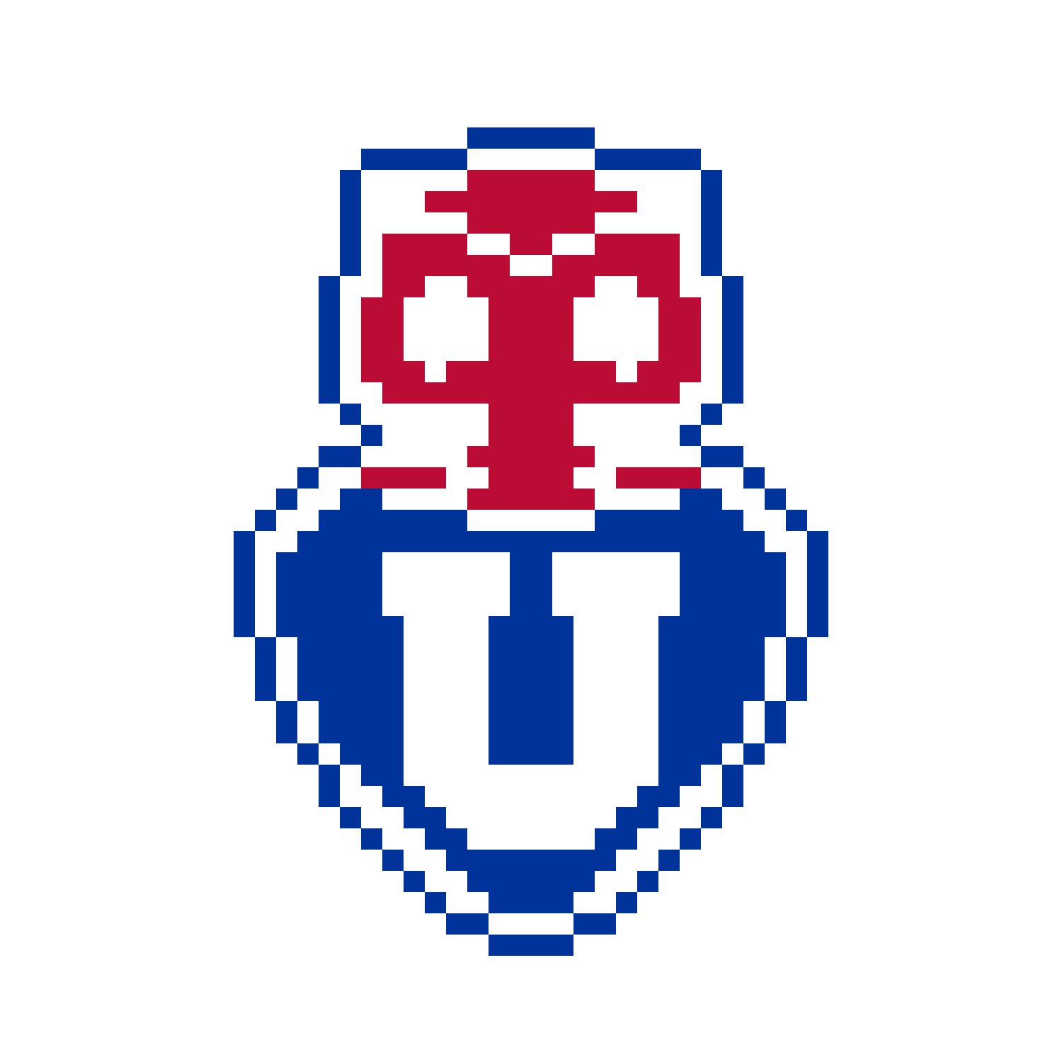 Pärlplatta mönster för U de Chile Logo