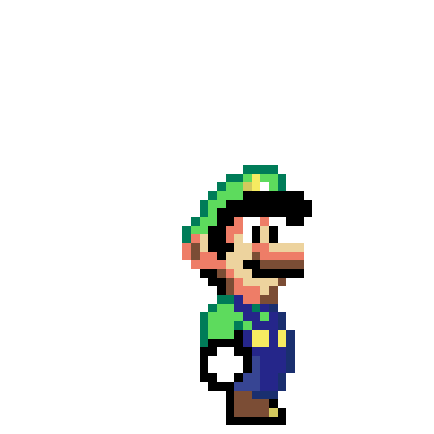 Pärlplatta mönster för Luigi