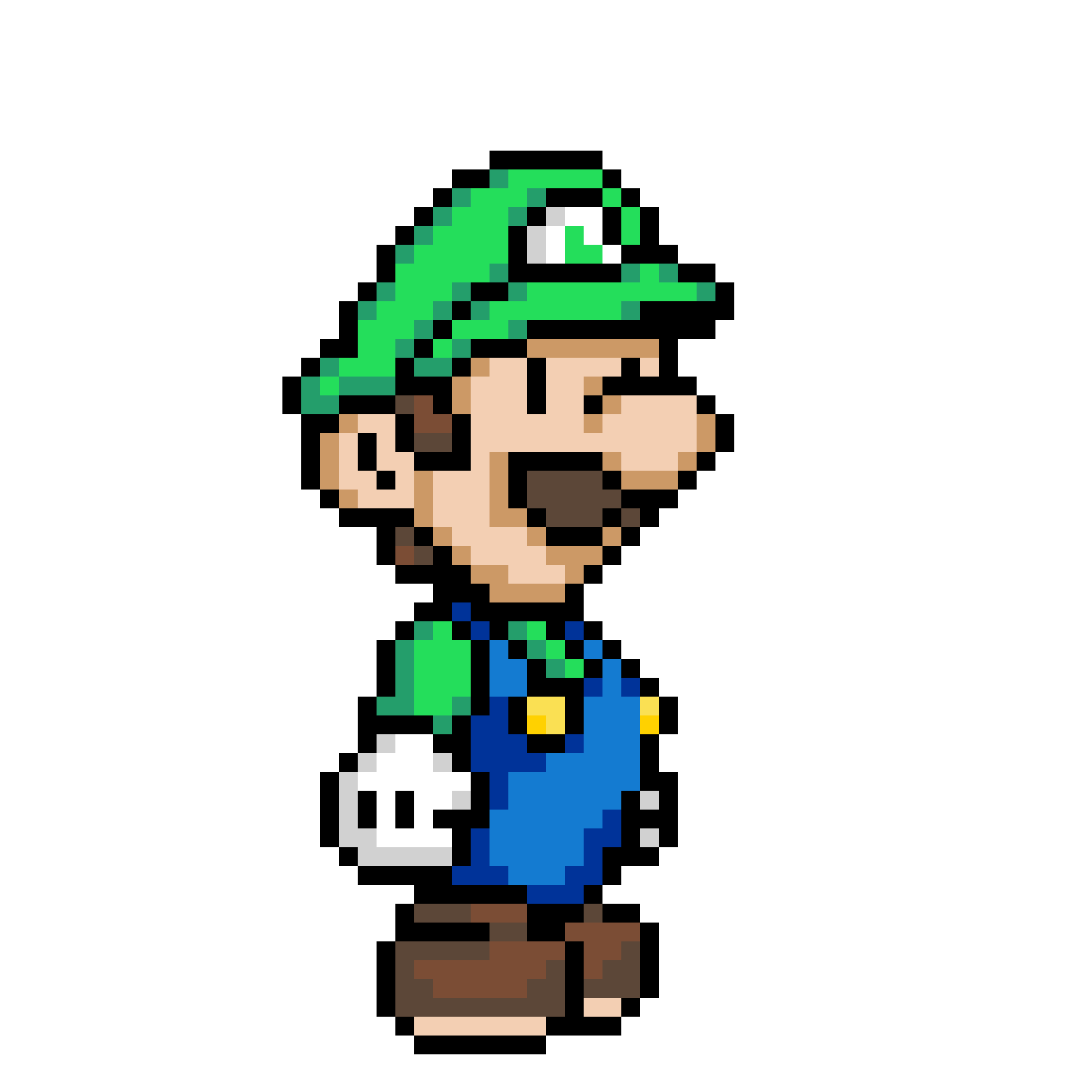 Pärlplatta mönster för Luigi