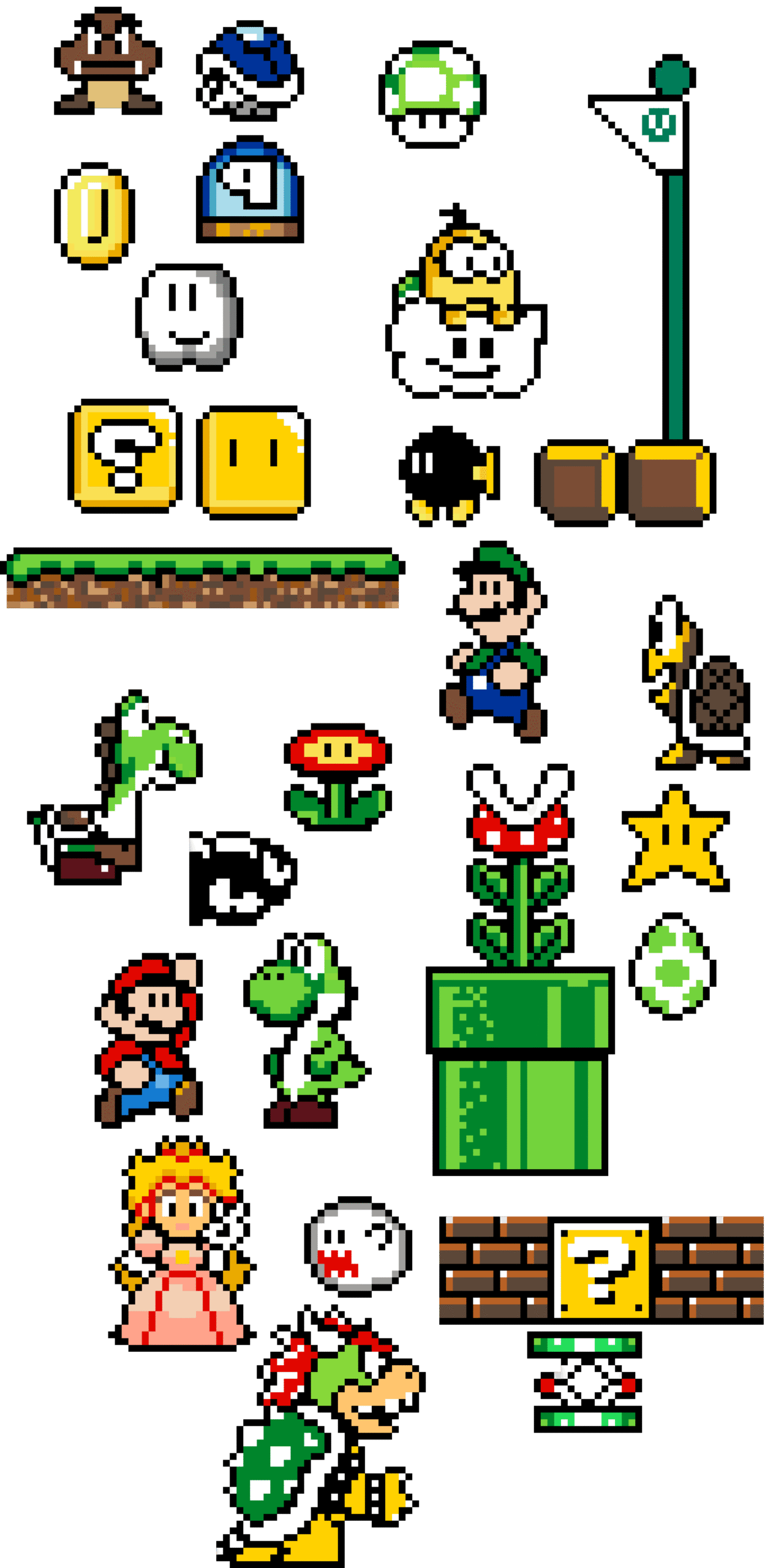 Pärlplatta mönster för Mario