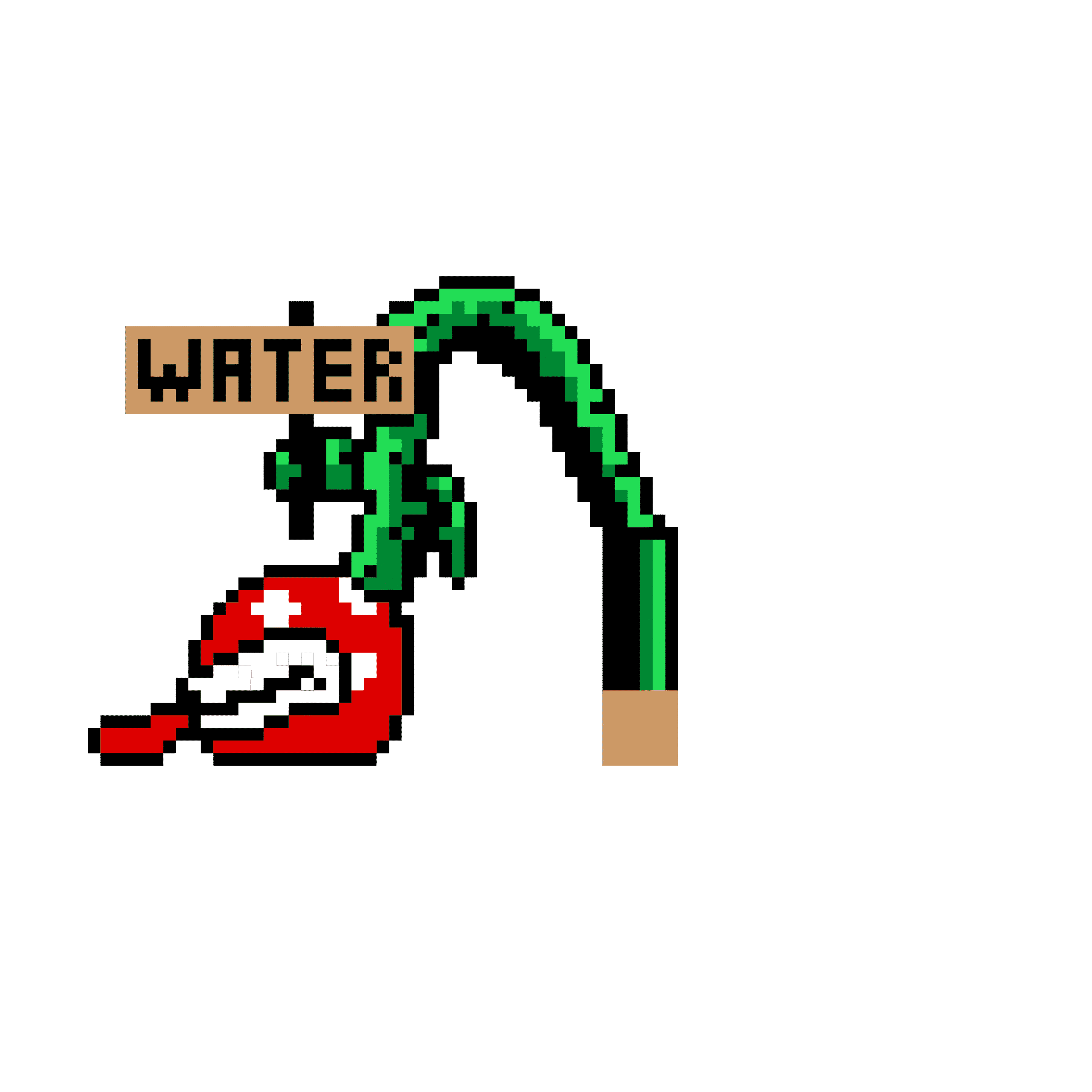 Pärlplatta mönster för Mario Bros Piranha Plant