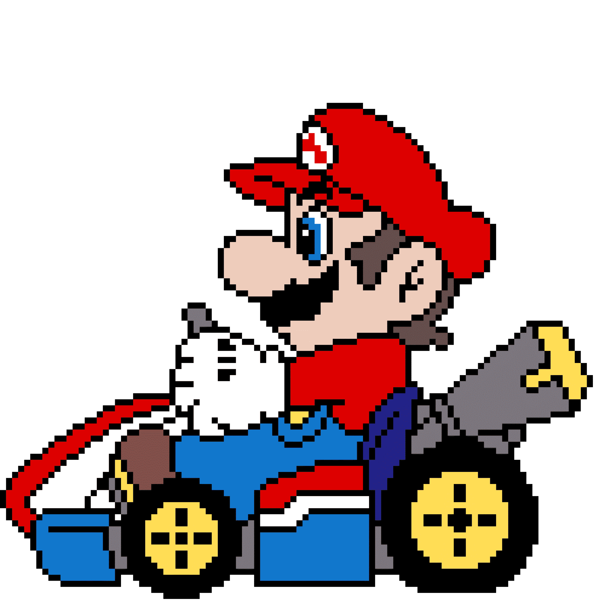 Pärlplatta mönster för Mario kart