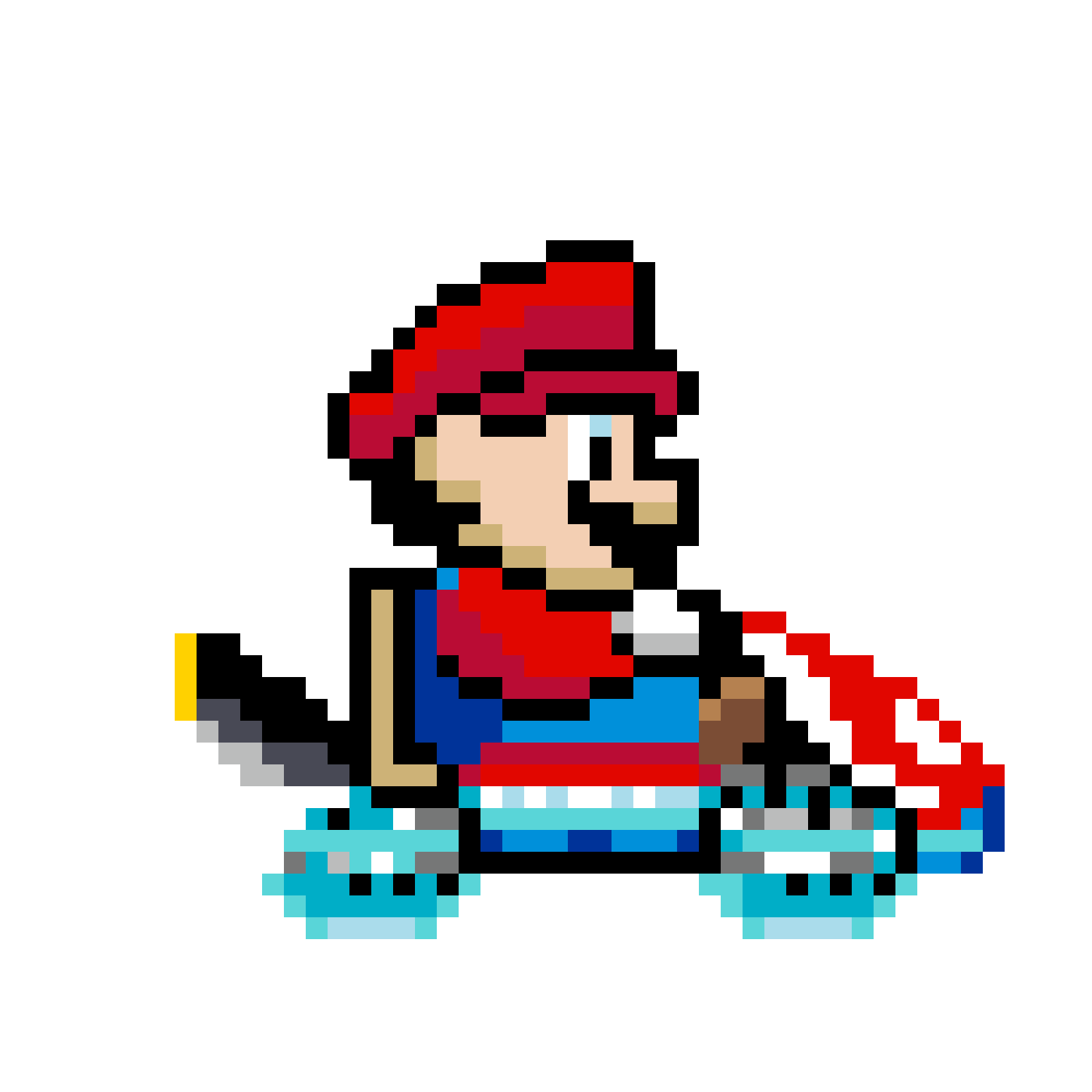 Pärlplatta mönster för mario kart turbo