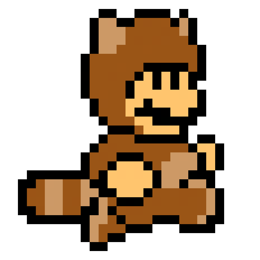 Pärlplatta mönster för Mario Tanooki ???? (SMB3)