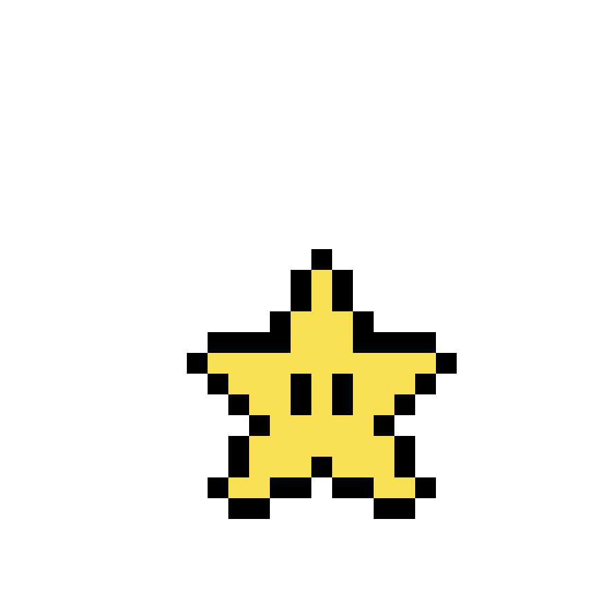 Pärlplatta mönster för super mario-stjärna