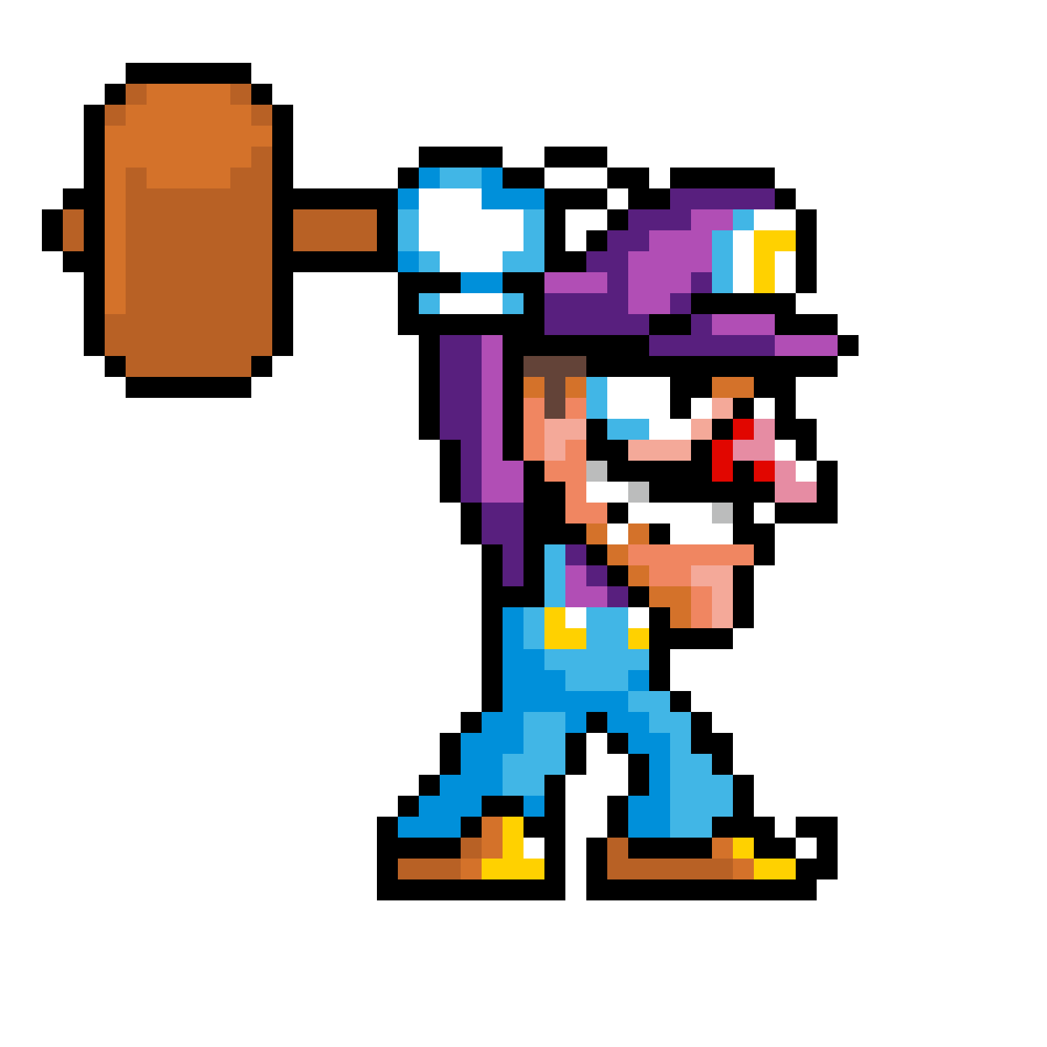 Pärlplatta mönster för waluigi