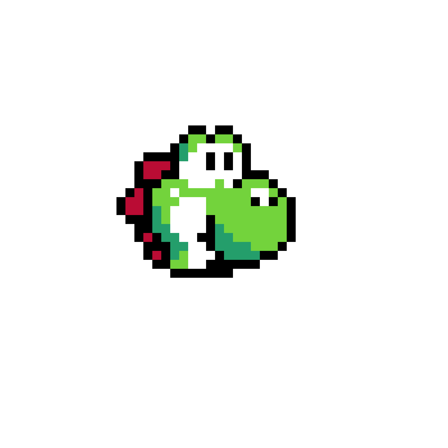 Pärlplatta mönster för Yoshi headshot