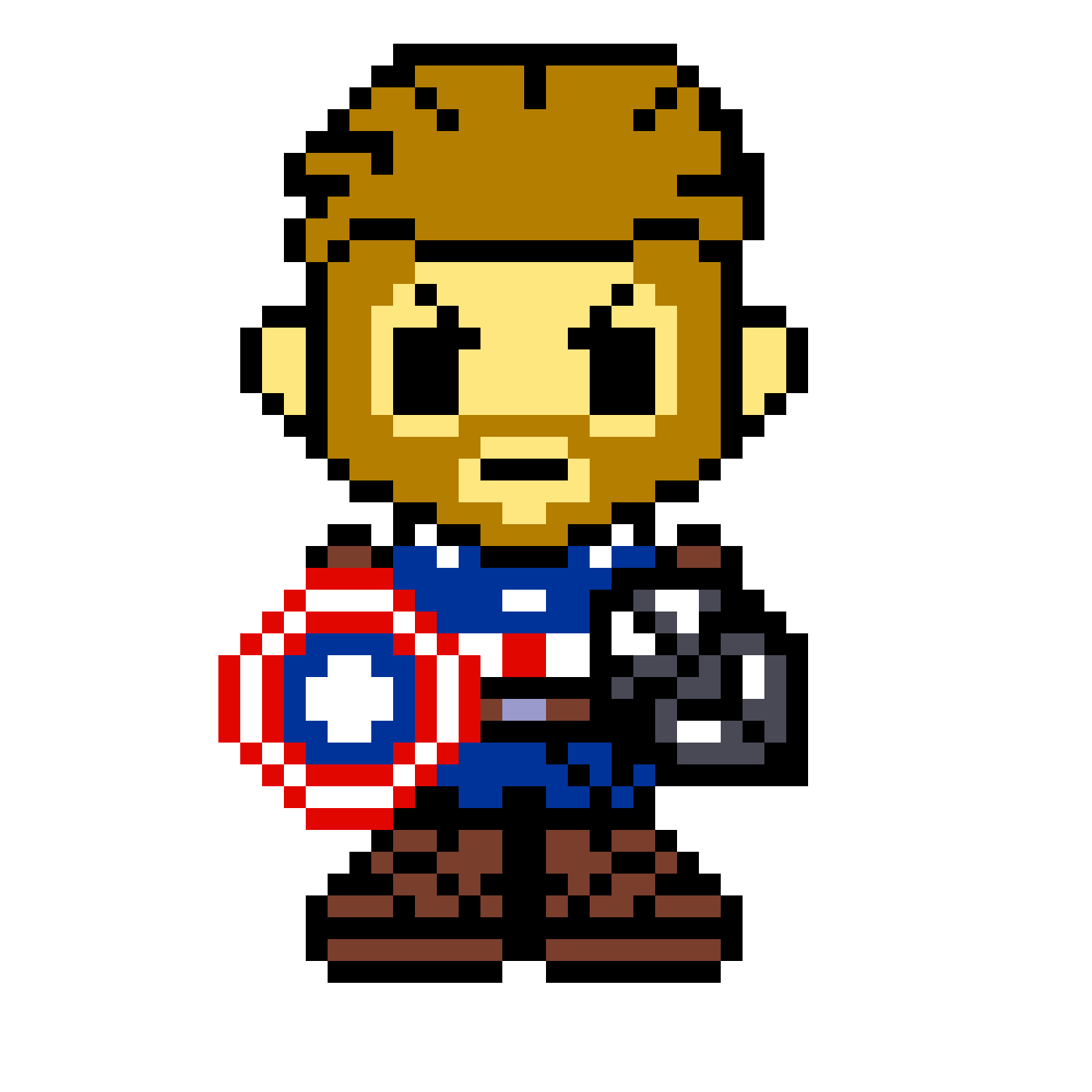 Pärlplatta mönster för Capitan America