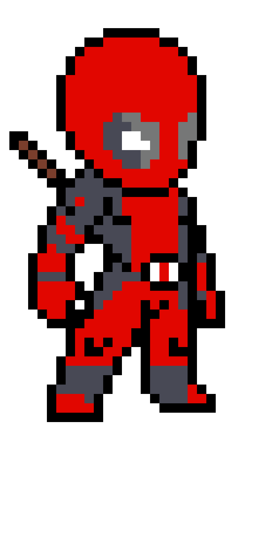 Pärlplatta mönster för Deadpool