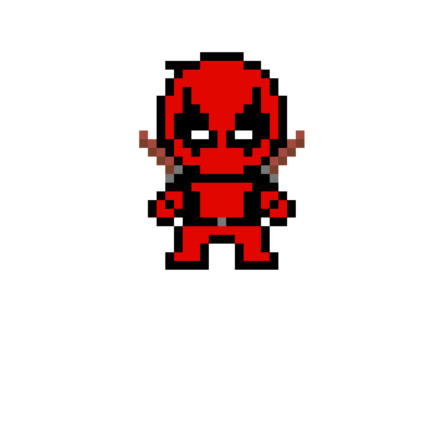 Pärlplatta mönster för DeadPool Cuerpo