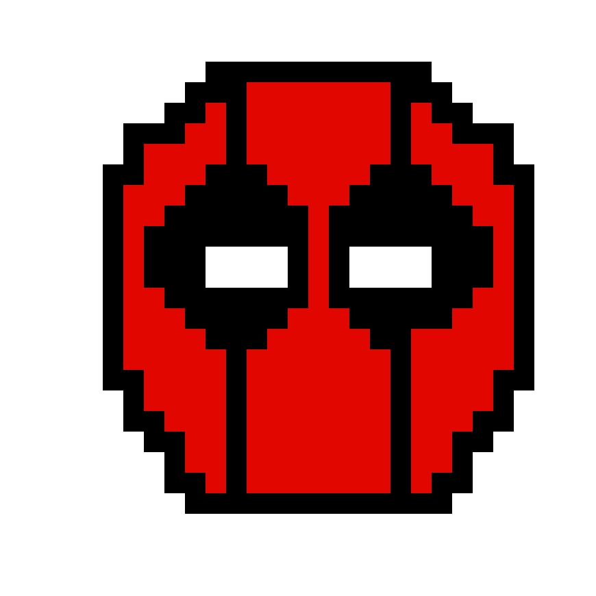 Pärlplatta mönster för deadpool huvud