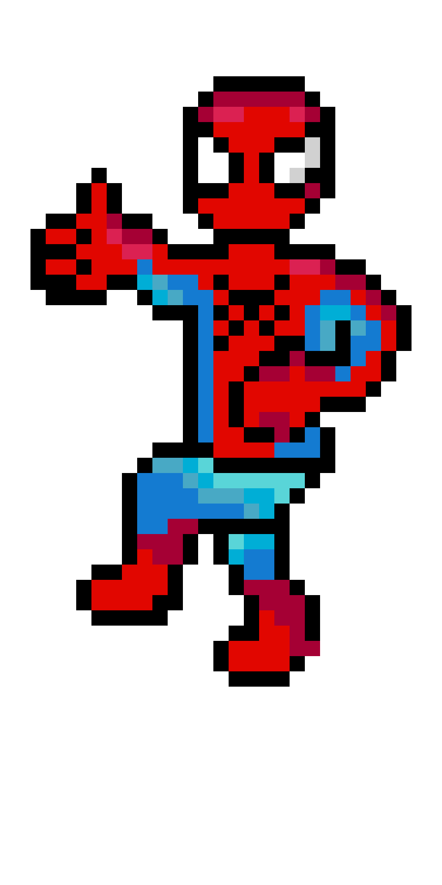 Pärlplatta mönster för Spider Man