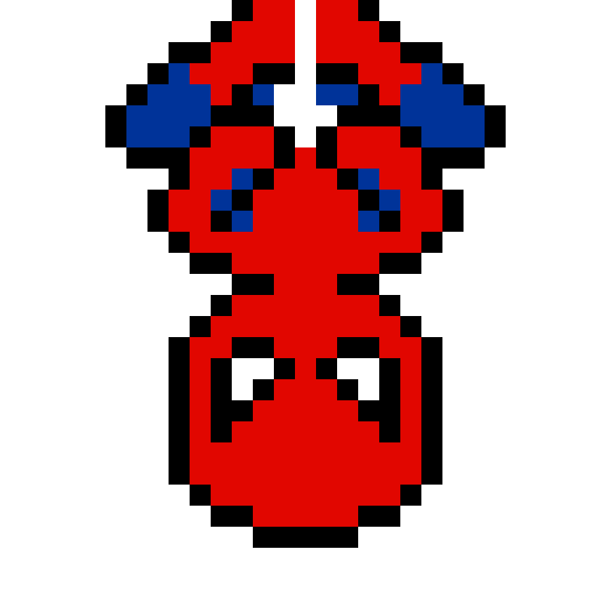 Pärlplatta mönster för spiderman