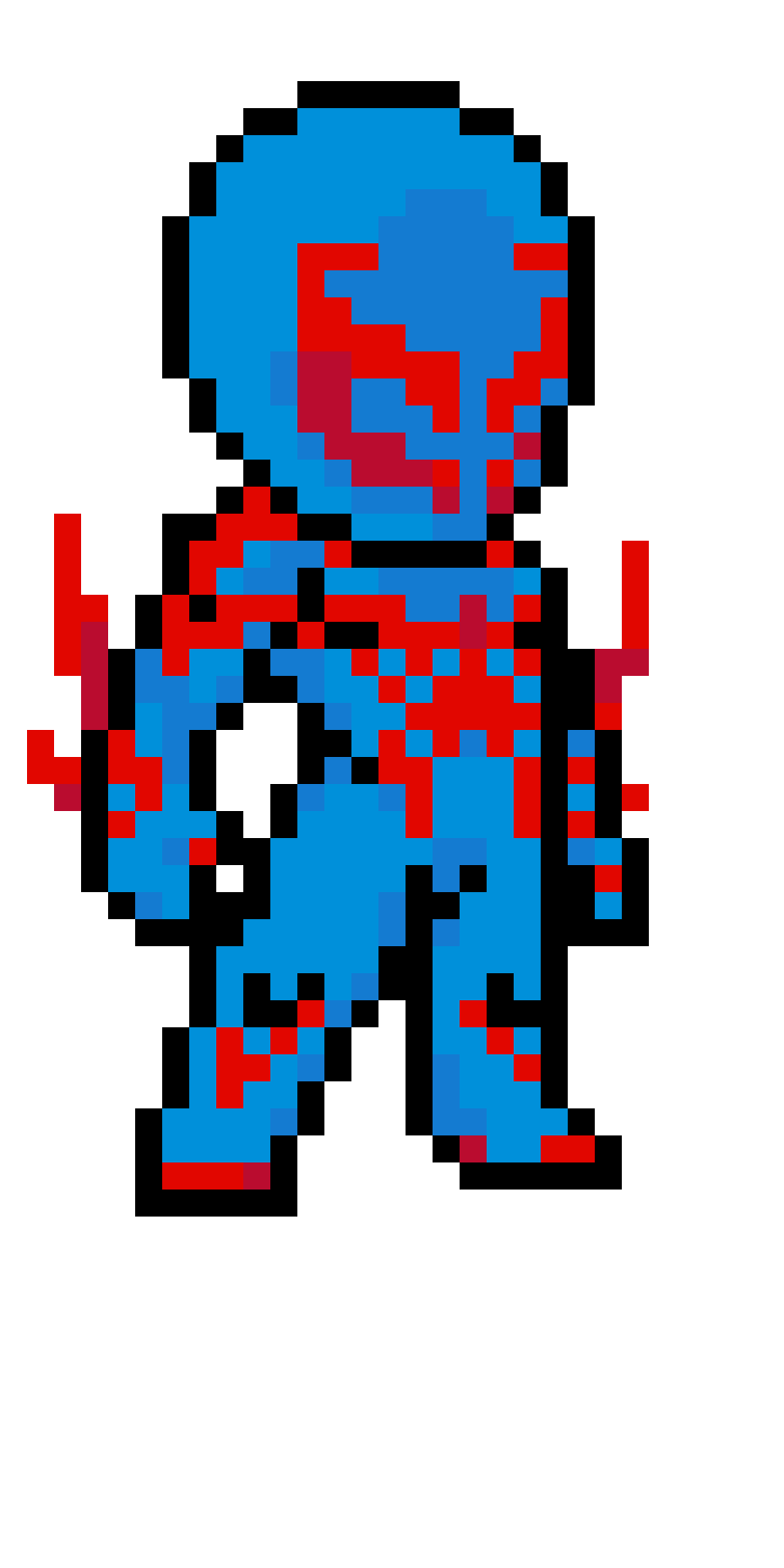 Pärlplatta mönster för Spiderman 2099 (spiderverse)