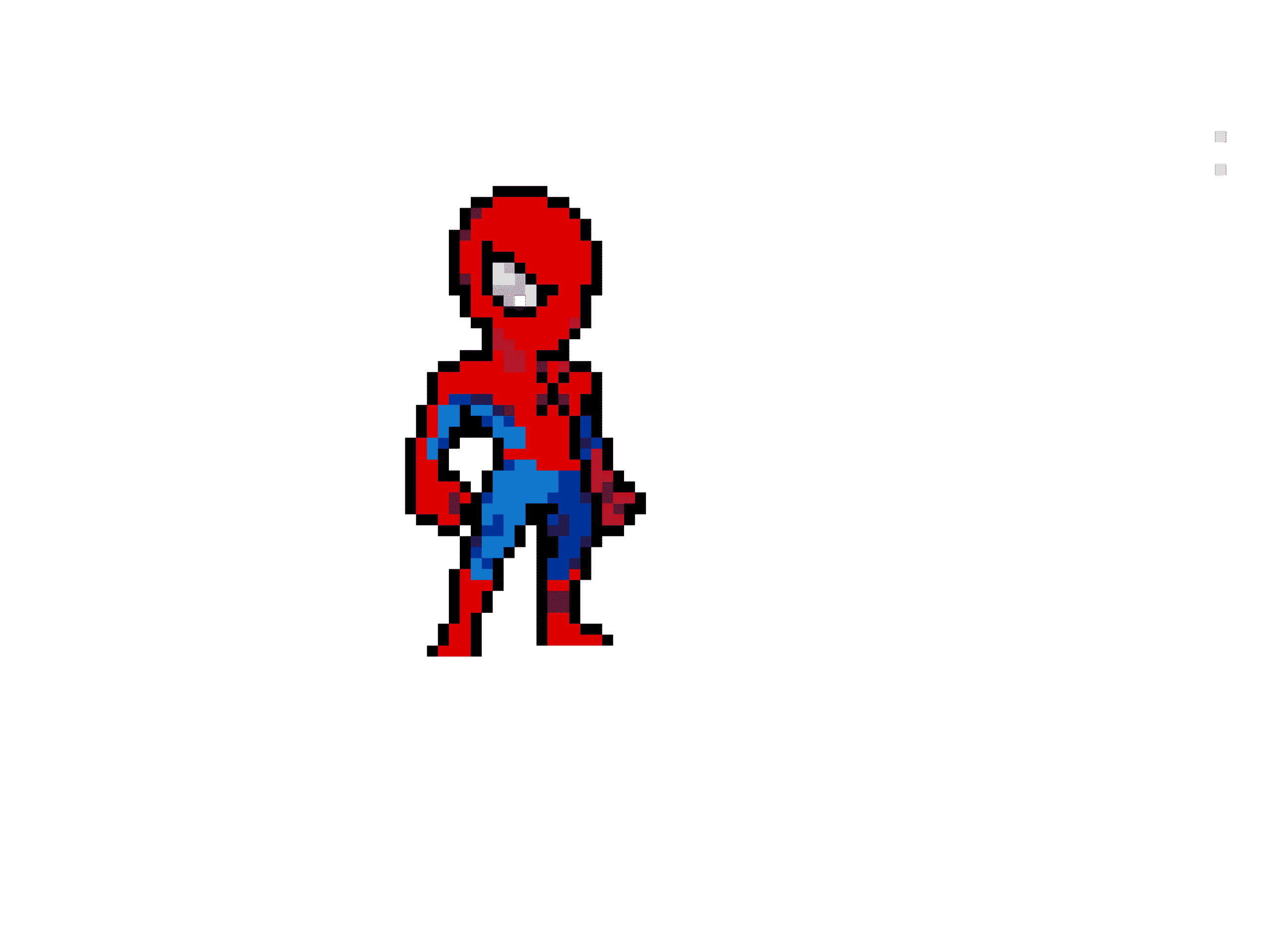 Pärlplatta mönster för Spiderverso v1 (spiderman og)