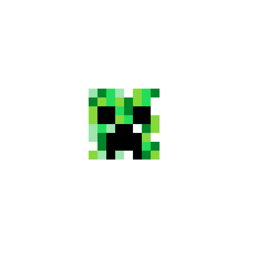 Pärlplatta mönster för Creeperhuvud - Minecraft