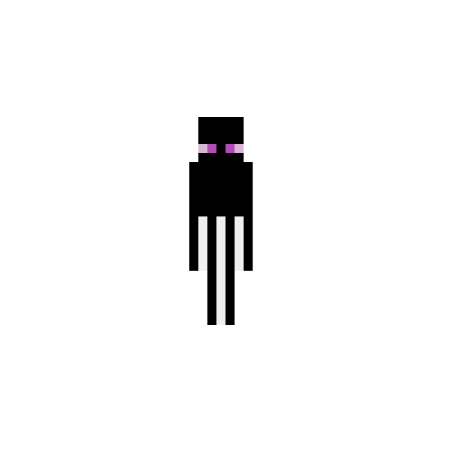 Pärlplatta mönster för Enderman Mini