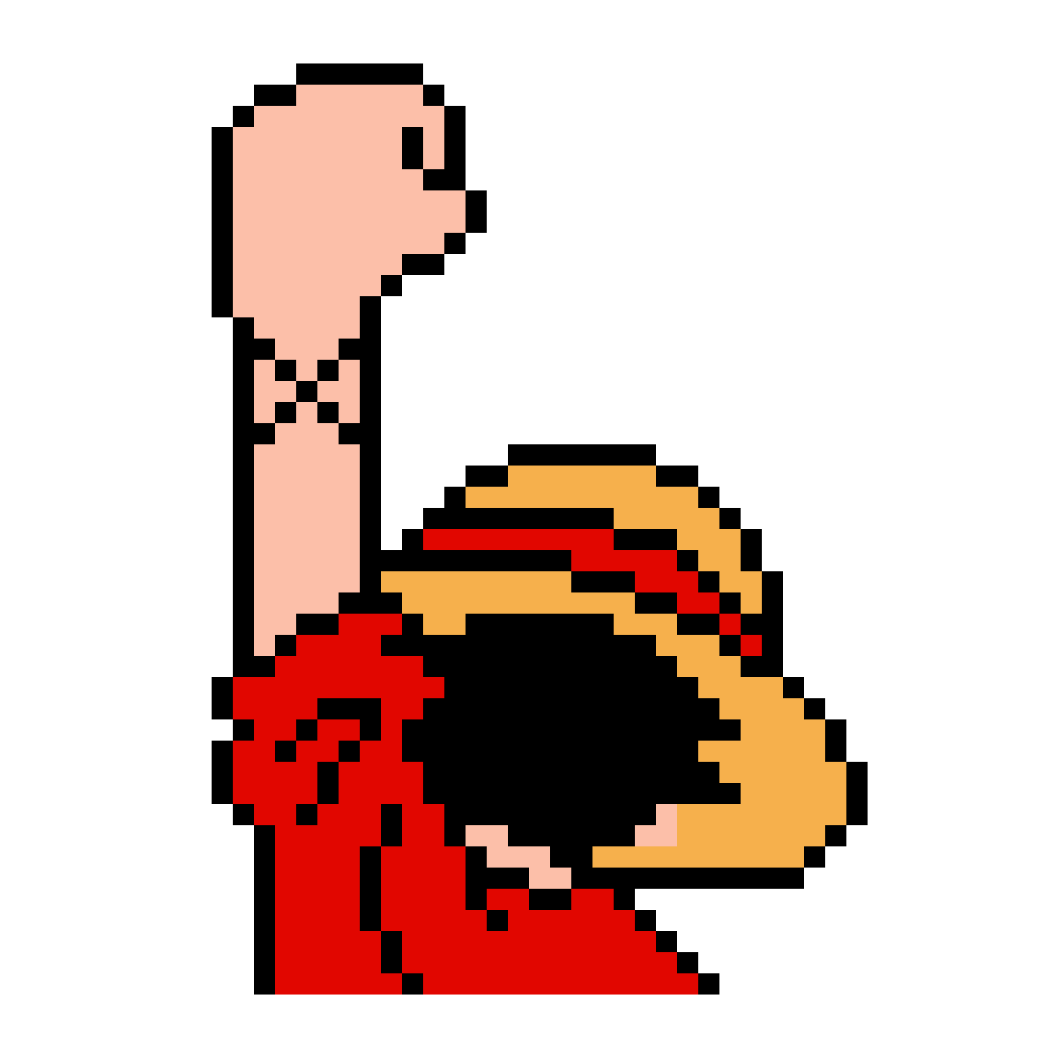 Pärlplatta mönster för Luffy