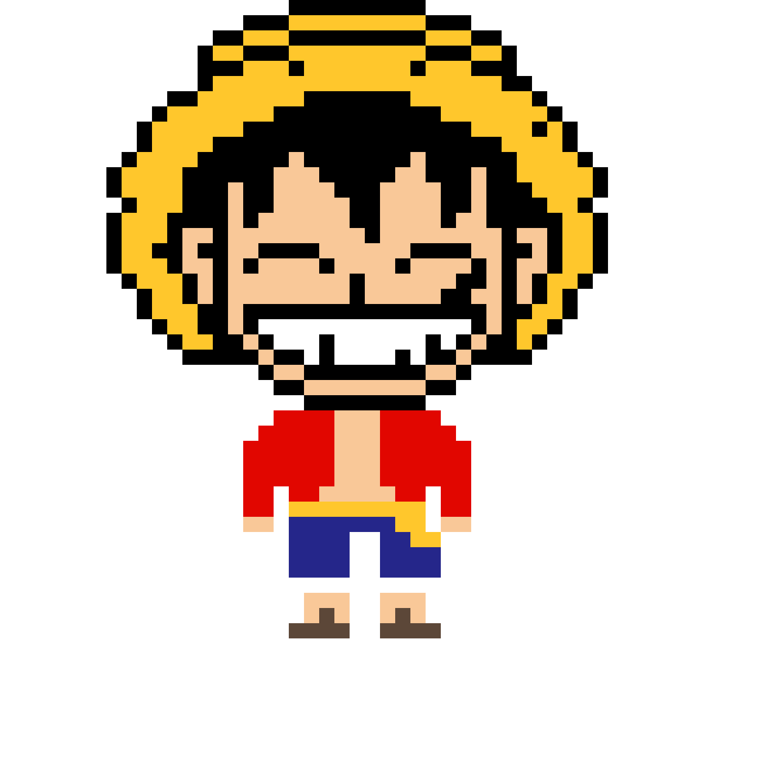 Pärlplatta mönster för luffy