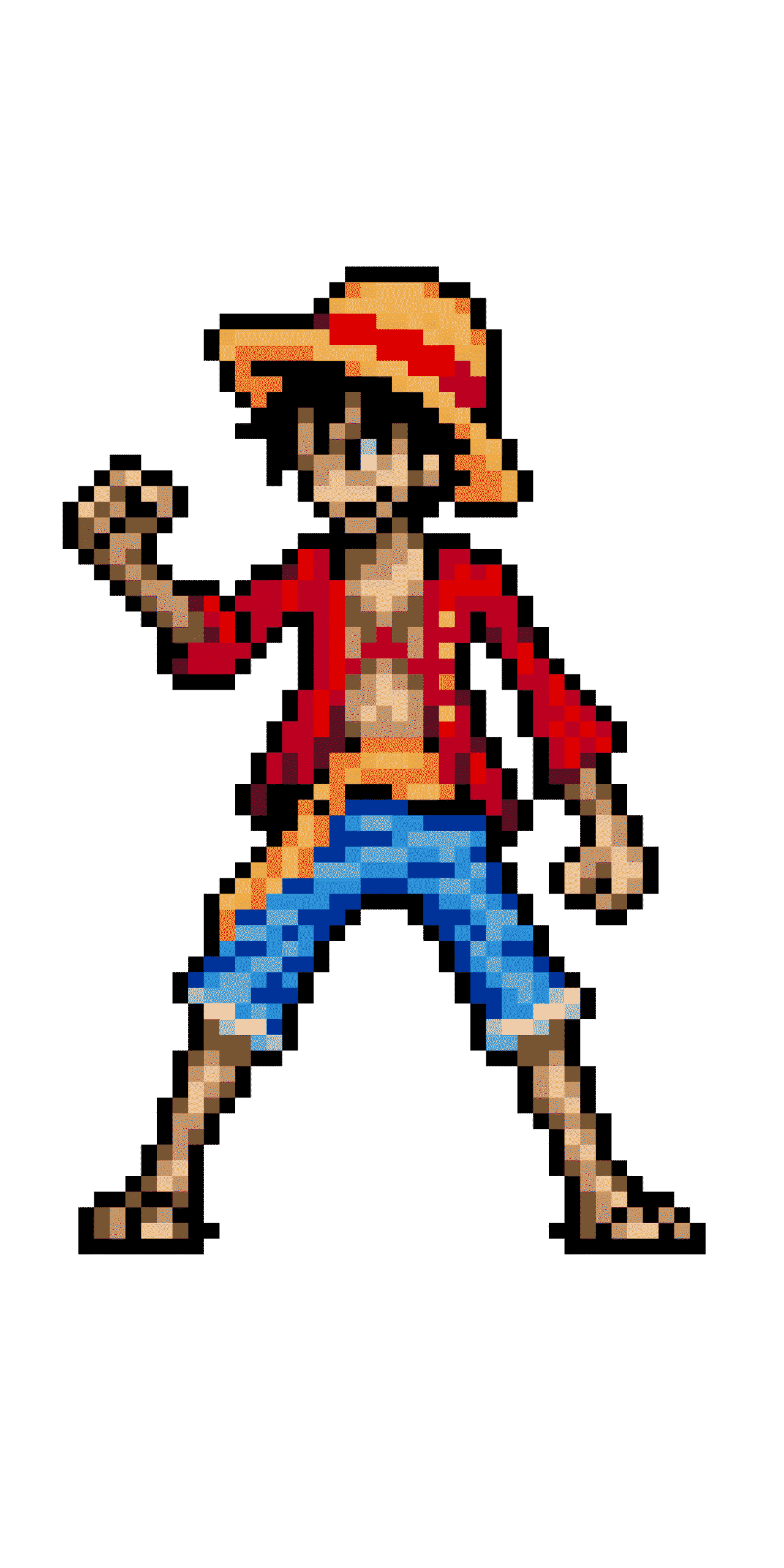 Pärlplatta mönster för Luffy