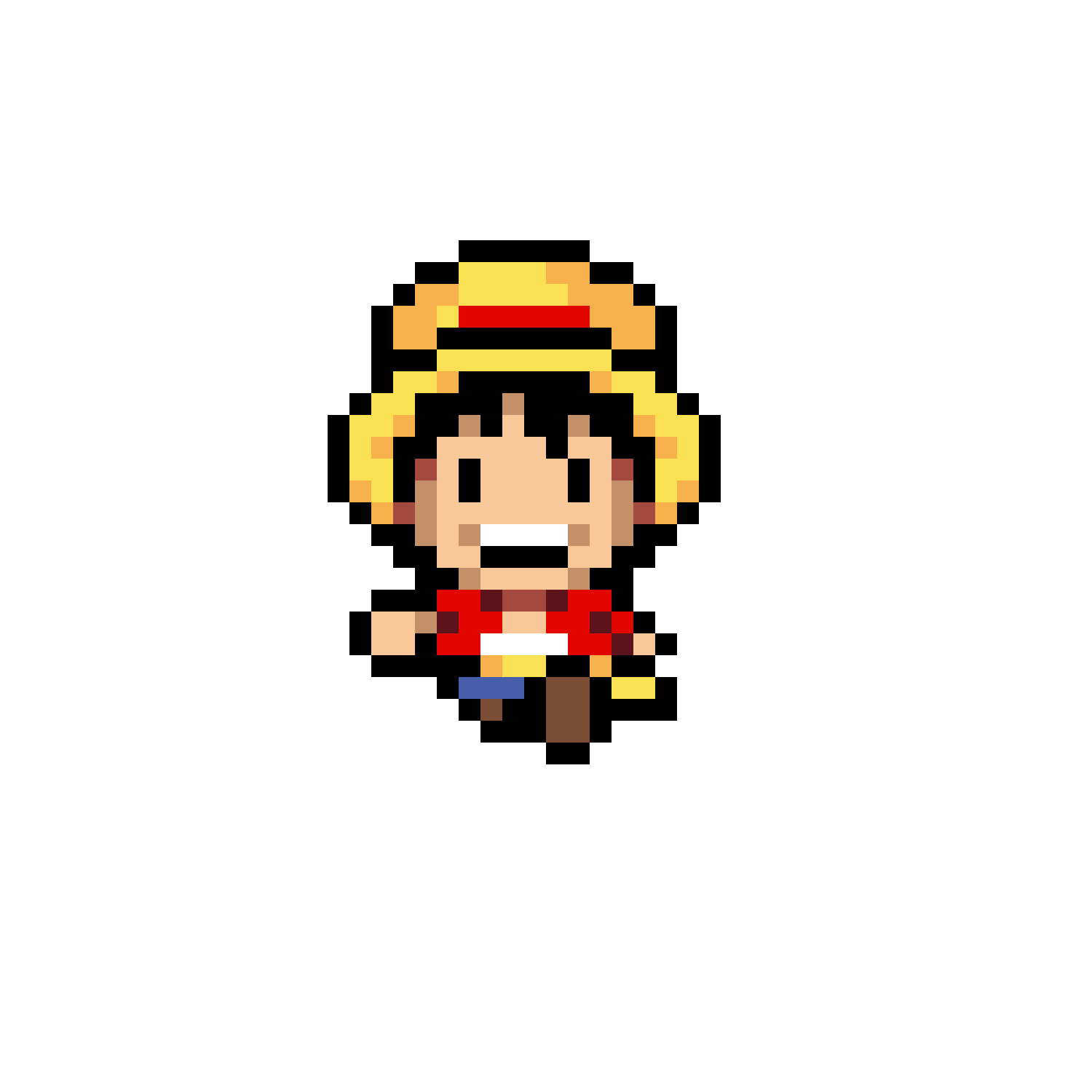 Pärlplatta mönster för Luffy