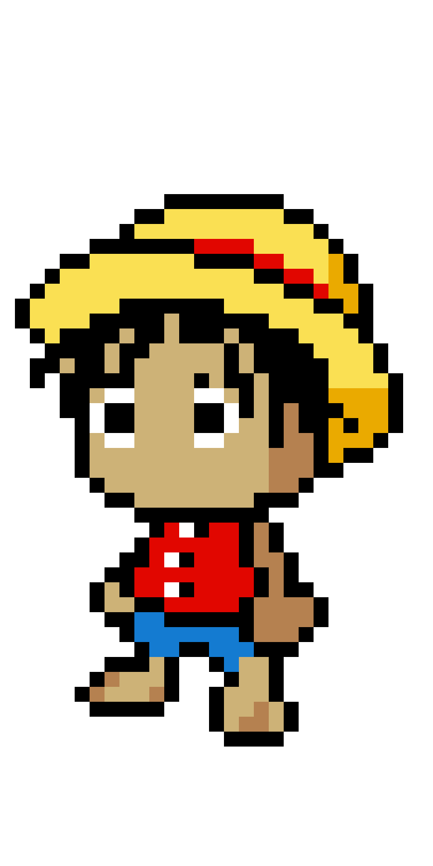 Pärlplatta mönster för Luffy