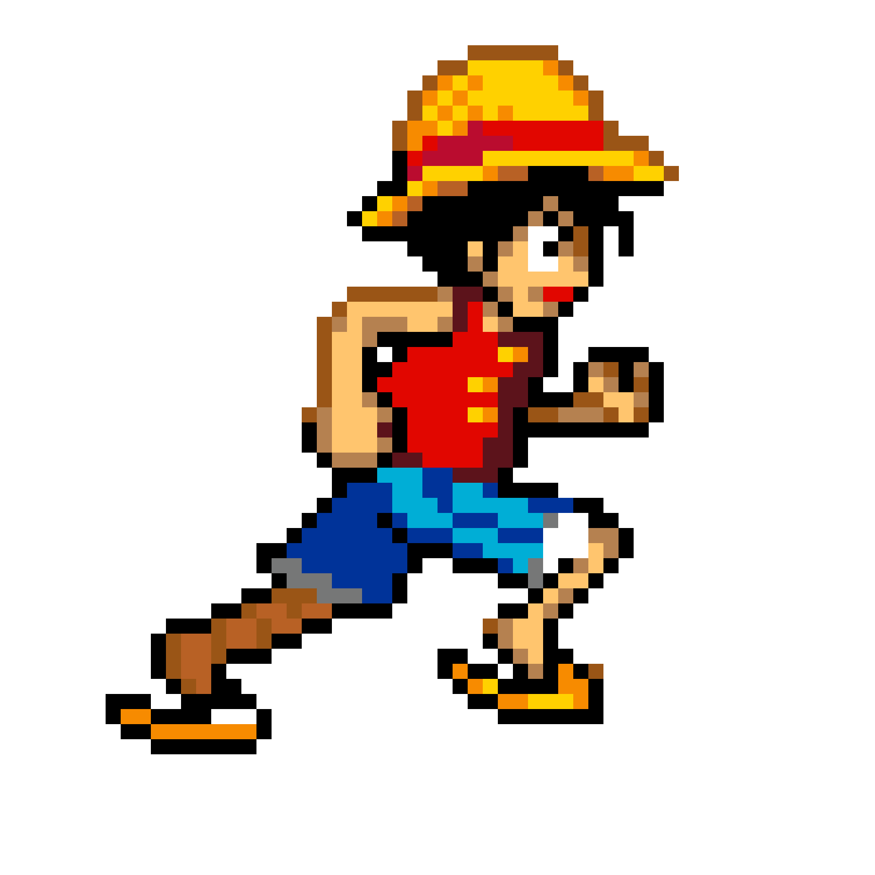 Pärlplatta mönster för luffy